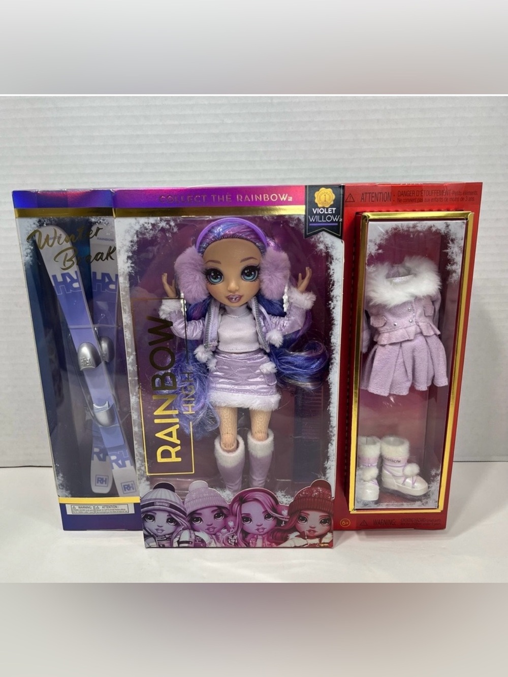 RAINBOW HIGH DOLL Violet Willow Winter Break series 1 NWT
